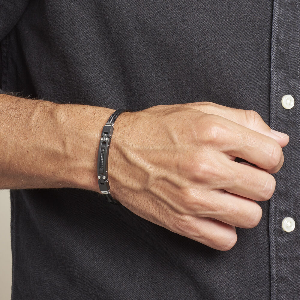 Bracelet Black Acier Blanc - Bracelets Homme | Marc Orian