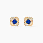 Boucles D'oreilles Puces Jaana Plaqu&eacute; Or Jaune Verre Oxyde - Puces Femme | Marc Orian