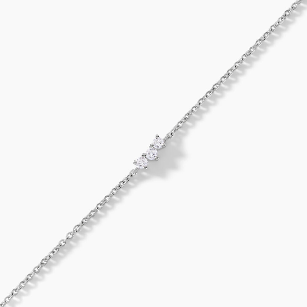 Bracelet Sigourney Argent Blanc Diamant Synth&eacute;tique - Bracelets cha&icirc;nes Femme | Marc Orian