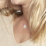 Collier Lovea Argent Blanc C&eacute;ramique Et Oxyde De Zirconium - Colliers avec pierres Femme | Marc Orian