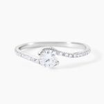 Bague Olly Or Blanc Oxyde De Zirconium - Solitaires Femme | Marc Orian