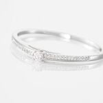 Bague Solitaire Alexandra Or Blanc Diamant - Parures de mariage Femme | Marc Orian