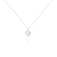 Collier Lucinda Or Blanc Perle De Culture Et Oxyde De Zirconium