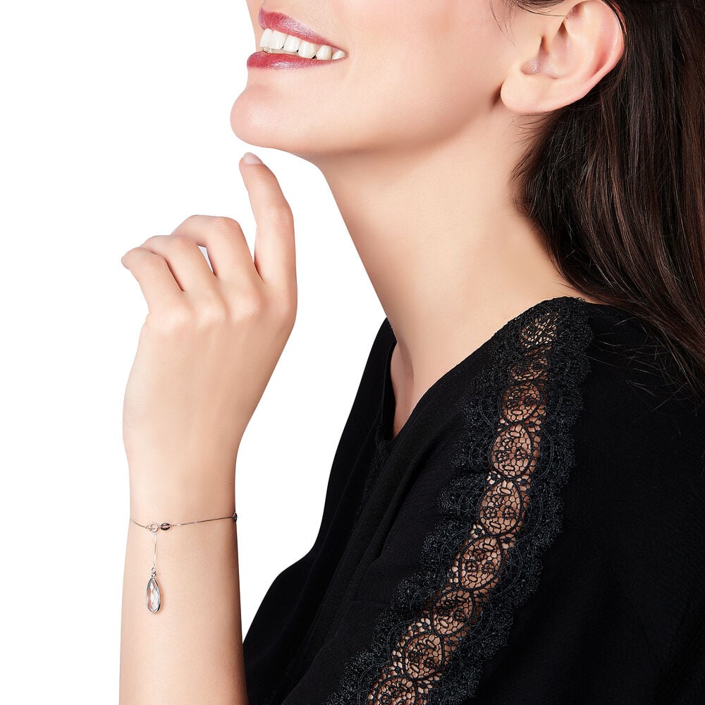 Bracelet Benedict Or Blanc Topaze - Bracelets cha&icirc;nes Femme | Marc Orian