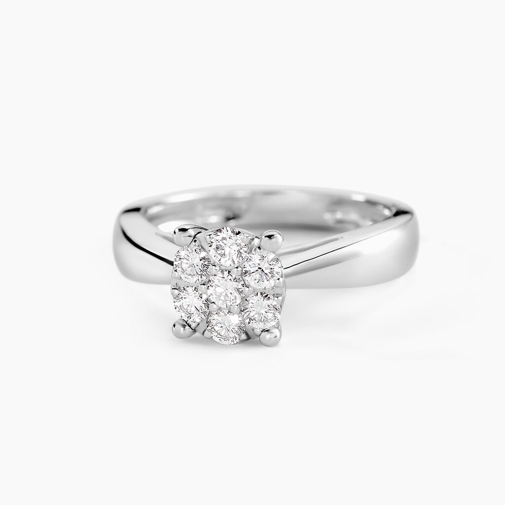 Bague Solitaire Charlene Or Blanc Diamant Synthetique - Solitaires Femme | Marc Orian