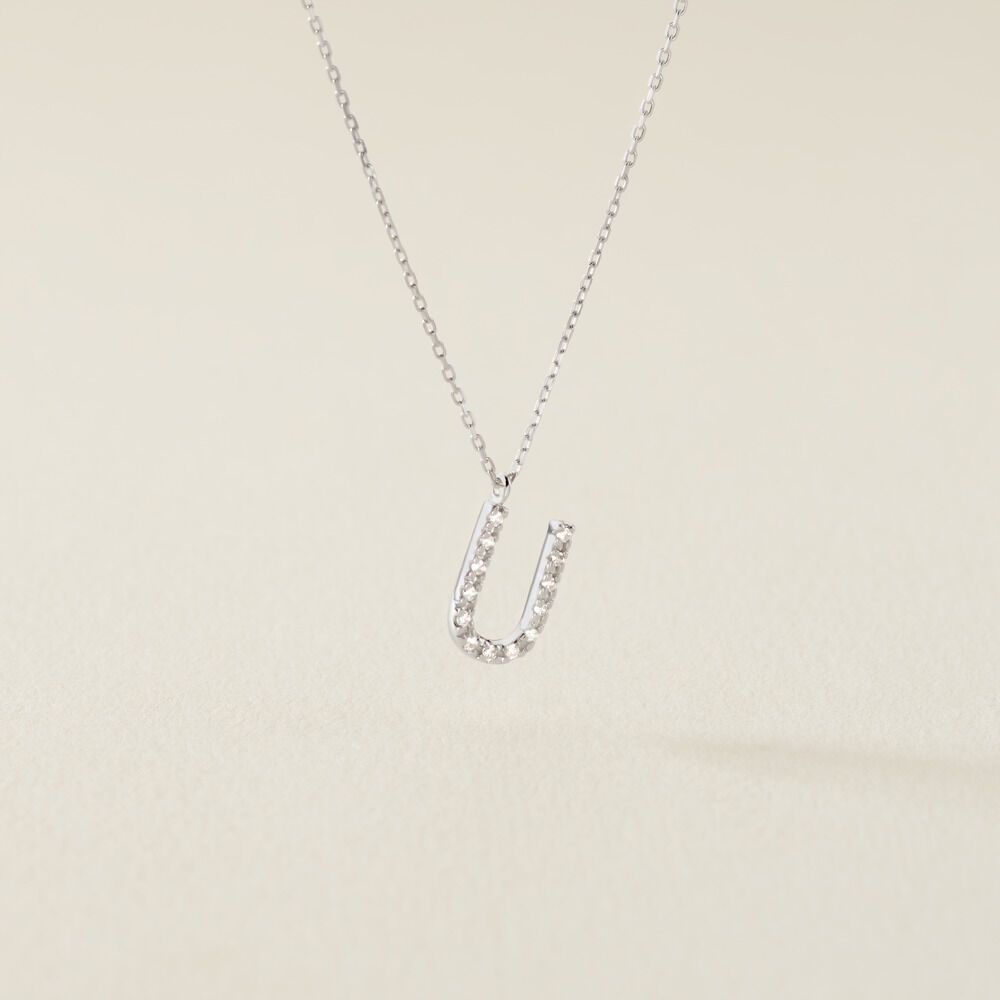 Collier Oran Or Blanc Diamant - Colliers avec pierres Femme | Marc Orian