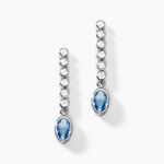 Boucles D'oreilles Pendantes Mayfair Shine Argent Blanc Oxyde - Pendantes Femme | Marc Orian