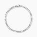 Bracelet Vivian Maille Alternee 1/3 Argent Blanc - Bracelets mailles Homme | Marc Orian