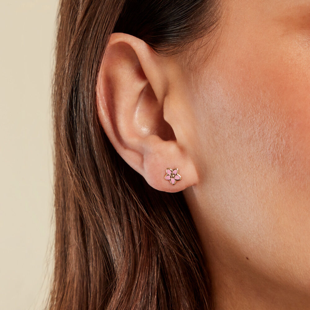 Boucles D'oreilles Puces Talyaa Or Jaune - Puces Enfant | Marc Orian