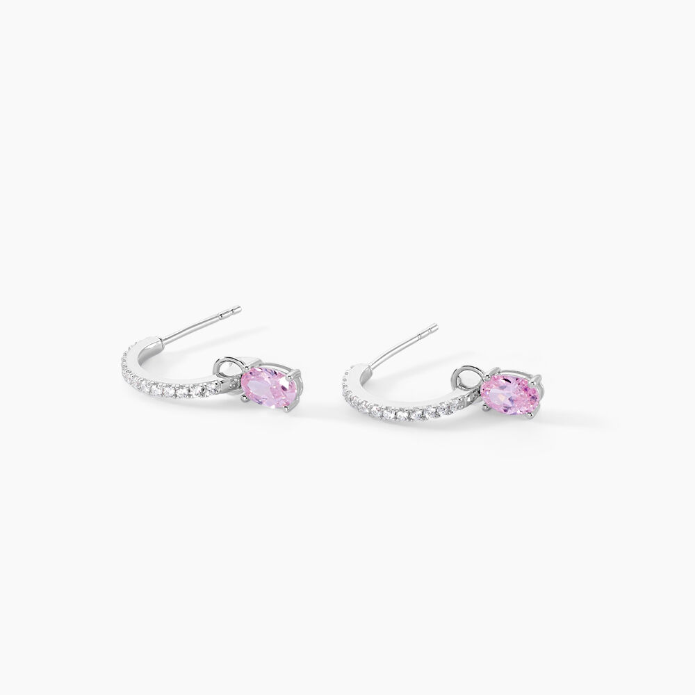 Créoles Evasion Argent Blanc Oxyde De Zirconium - Créoles Femme | Marc Orian
