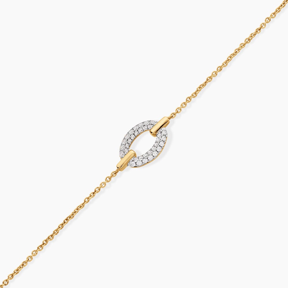 Bracelet Nami Argent Dor&eacute; A L'Or 750/1000 Oxyde De Zirconium - Bracelets cha&icirc;nes Femme | Marc Orian