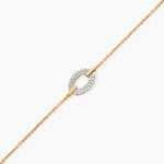 Bracelet Nami Argent Dor&eacute; A L'Or 750/1000 Oxyde De Zirconium - Bracelets cha&icirc;nes Femme | Marc Orian