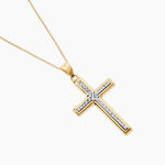 Pendentif Benny Croix Ciselee Or Bicolore - Pendentifs Femme | Marc Orian