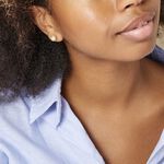 Boucles D'oreilles Puces Fidelia Boule Sablee Or Jaune - Puces Femme | Marc Orian