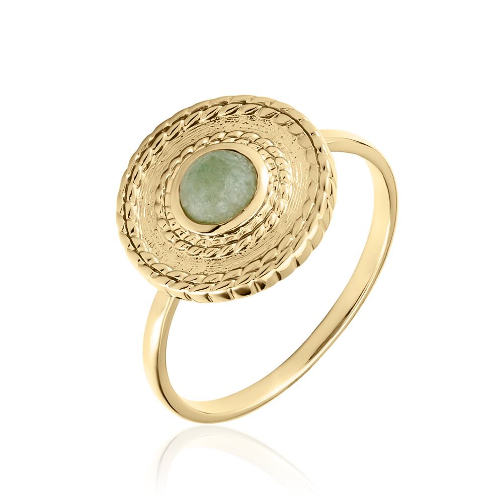Bague Plaqué Or Jaune Marcia Aventurine - Bagues de promesse Femme | Marc Orian