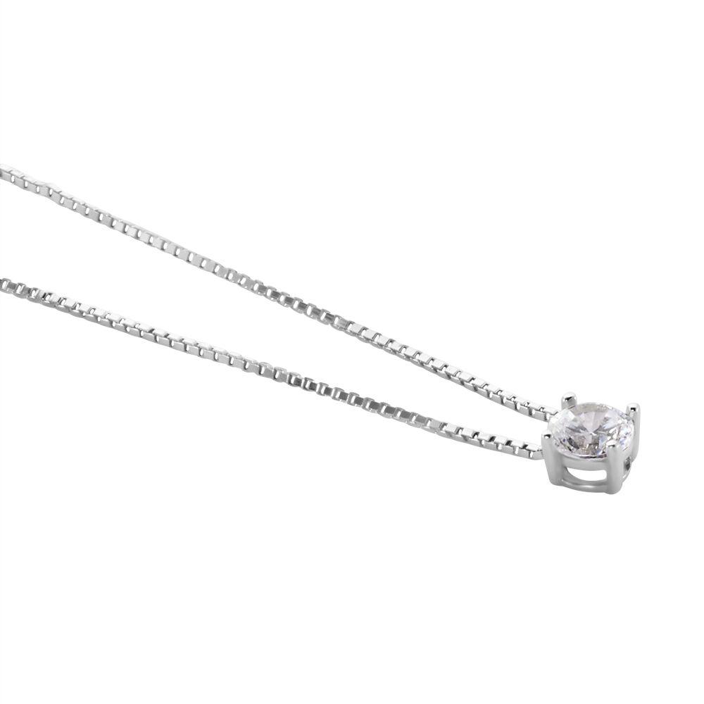 Collier Germinie Argent Blanc Oxyde De Zirconium - Colliers solitaires Femme | Marc Orian