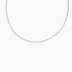 Cha&icirc;ne Kassie Maille Omega Argent Blanc - Colliers fantaisie Femme | Marc Orian