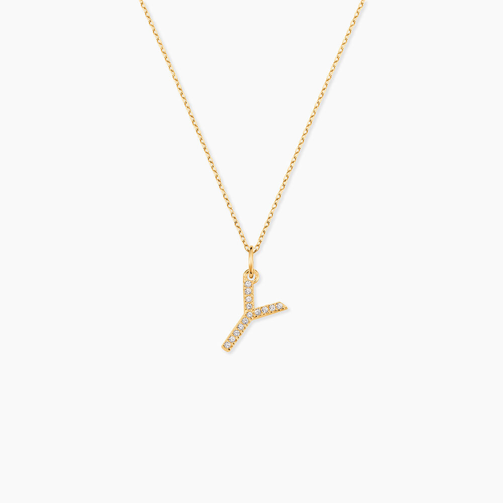 Pendentif Lettre Y Or Jaune Oxyde - Pendentifs Famille | Marc Orian