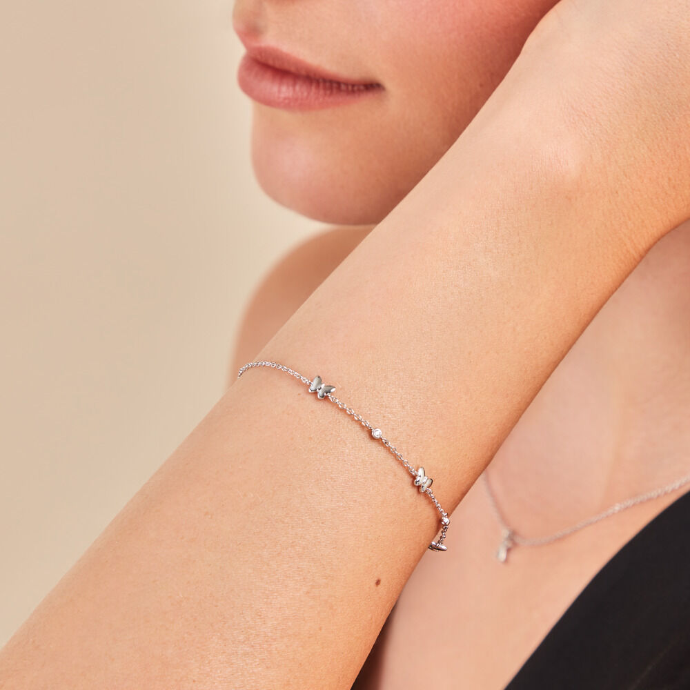 Bracelet Diep Argent Blanc Oxyde De Zirconium - Bracelets chaînes Femme | Marc Orian