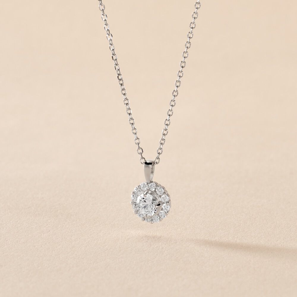 Collier Princess Argent Blanc Oxyde De Zirconium - Colliers avec pierres Femme | Marc Orian