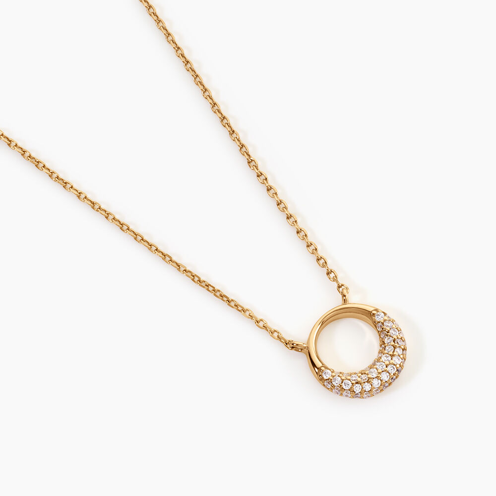 Collier Shiny Et Bold Plaqu&eacute; Or Jaune Oxyde De Zirconium - Colliers avec pierres Femme | Marc Orian