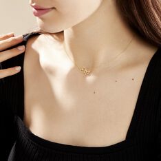 Collier Double Or Jaune Oxyde De Zirconium - Colliers Femme | Marc Orian