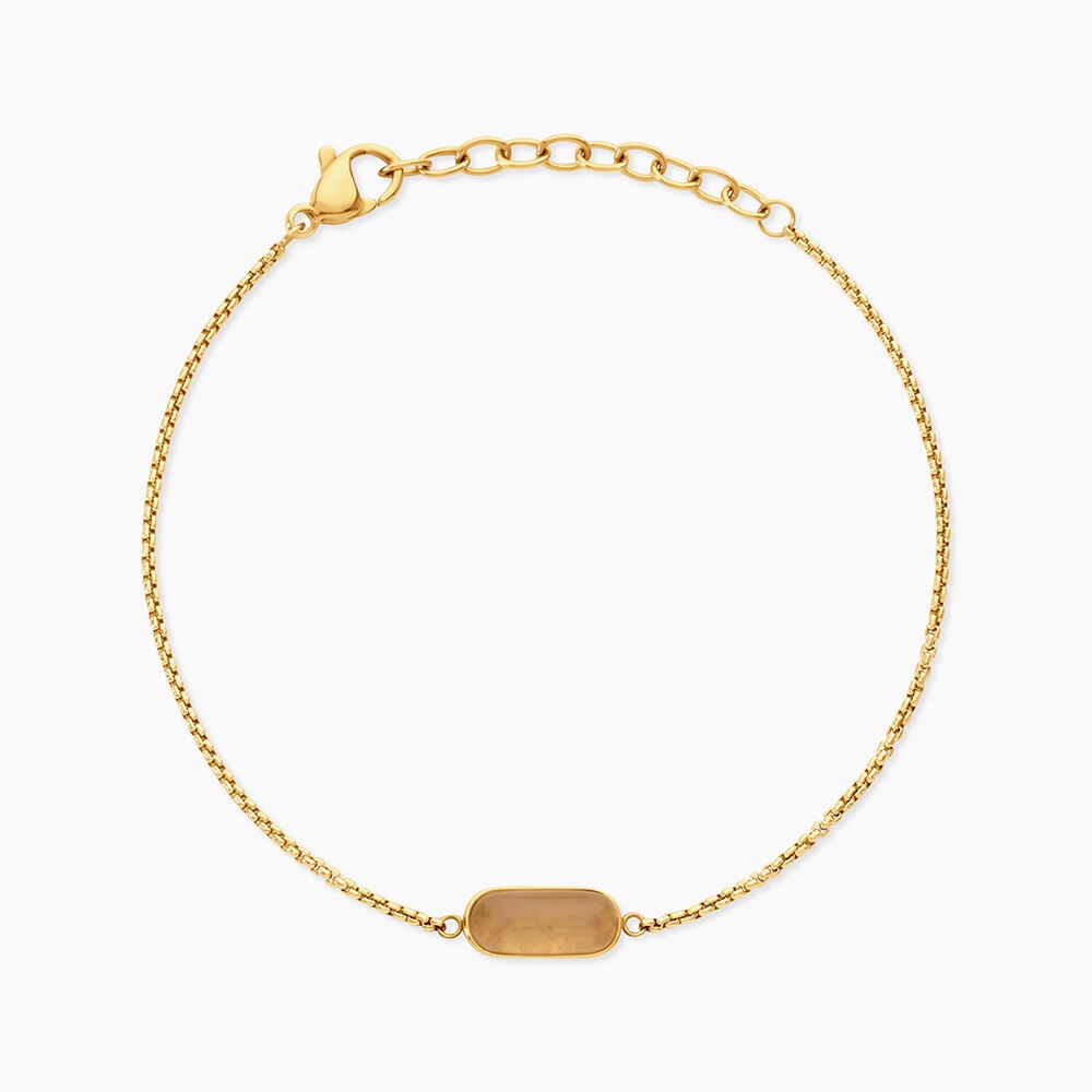Bracelet Dannie Acier Jaune Quartz - Bracelets cha&icirc;nes Femme | Marc Orian