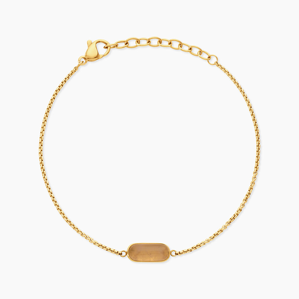 Bracelet Dannie Acier Jaune Quartz - Bracelets cha&icirc;nes Femme | Marc Orian
