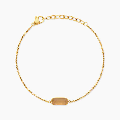 Bracelet Dannie Acier Jaune Quartz - Bracelets cha&icirc;nes Femme | Marc Orian