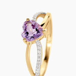 Bague Bertille Or Jaune Amethyste Et Oxyde De Zirconium - Bagues pierres fines Femme | Marc Orian