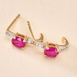 Demi Cr&eacute;oles Barrett Or Jaune Rubis Diamant - Cr&eacute;oles Femme | Marc Orian
