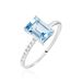 Bague Or Blanc Mone Topaze Et Oxydes De Zirconium - Bagues pierres fines Femme | Marc Orian