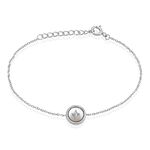 Bracelet Izarra Argent Blanc Nacre - Bracelets Medailles Femme | Marc Orian