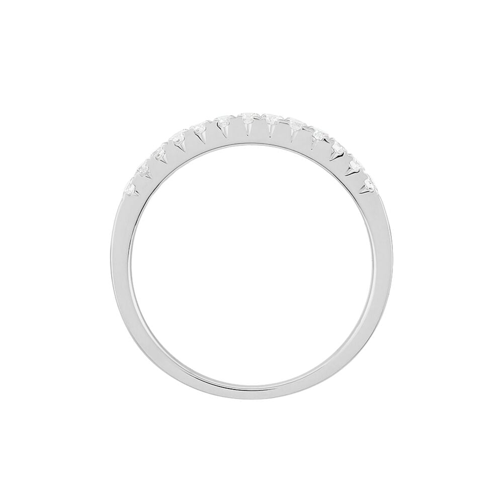 Alliance Pristina Or Blanc Diamant - Alliances avec pierres Femme | Marc Orian