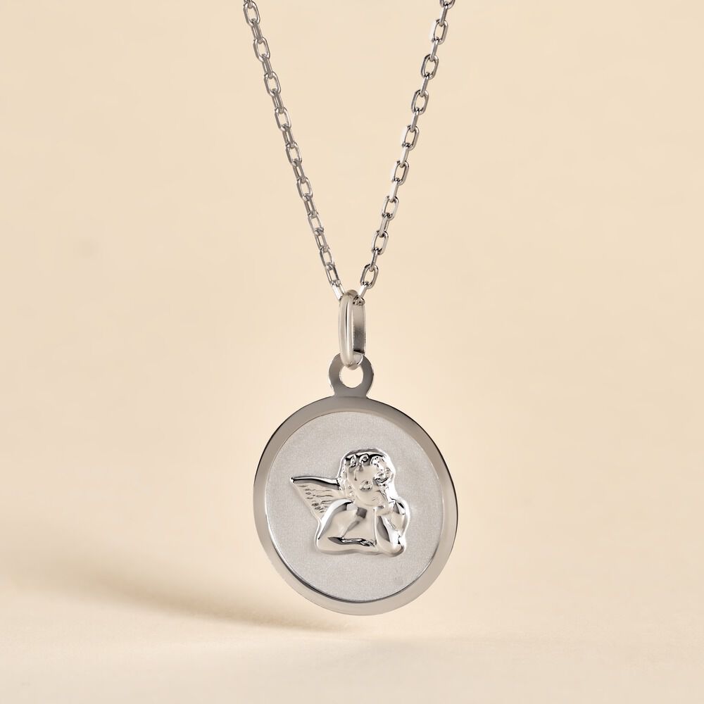 Medaille Or Blanc Hannae - Bijoux personnalis&eacute;s Famille | Marc Orian