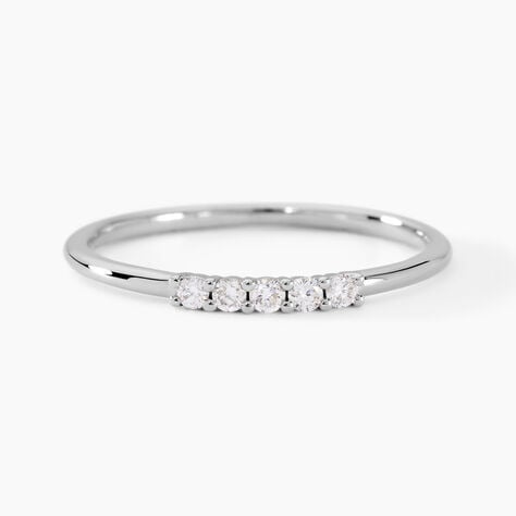 Bague Patti Argent Blanc Diamant Synthétique - Bagues avec pierre Femme | Marc Orian