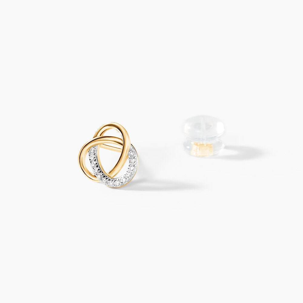 Boucles D'oreilles Puces Dorila Or Jaune Oxyde De Zirconium - Puces Femme | Marc Orian