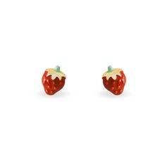 Boucles D'oreilles Puces Fraise Or Jaune - Clous d'oreilles Enfant | Marc Orian