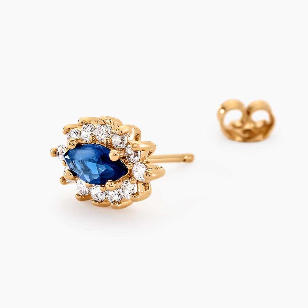 Boucles D'oreilles Puces Lisea Plaqué Or Verre Et Oxyde De Zirconium - Puces Femme | Marc Orian