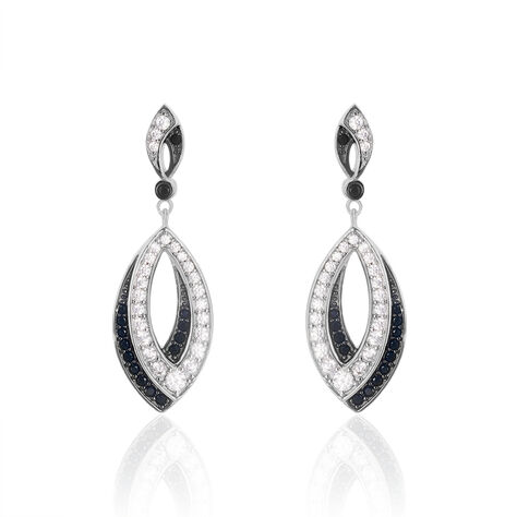 Boucles D'oreilles Pendantes Liv Argent Blanc Oxyde De Zirconium - Pendantes Femme | Marc Orian
