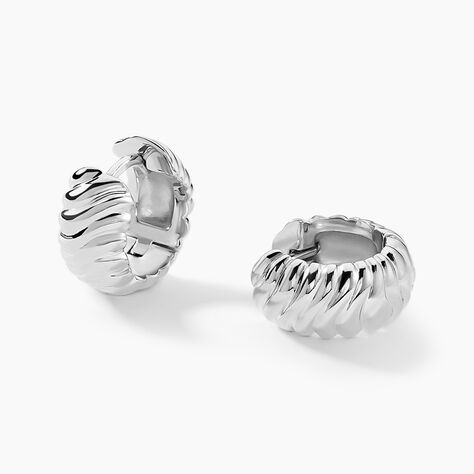 Créoles Leocadie Argent Blanc - Créoles Femme | Marc Orian
