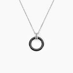 Collier Bertillianne Argent Blanc C&eacute;ramique Et Oxyde De Zirconium - Colliers avec pierres Femme | Marc Orian