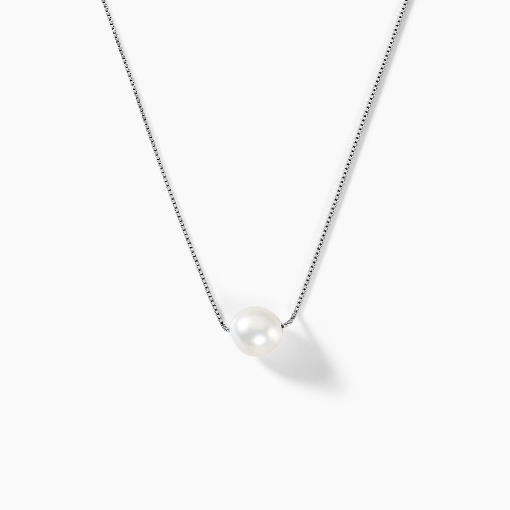 Collier Rada Maille Venitienne Argent Blanc Perle De Culture - Colliers avec pierres Femme | Marc Orian