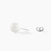 Boucles D'oreilles Puces Orbe Argent Blanc Céramique - Puces Femme | Marc Orian