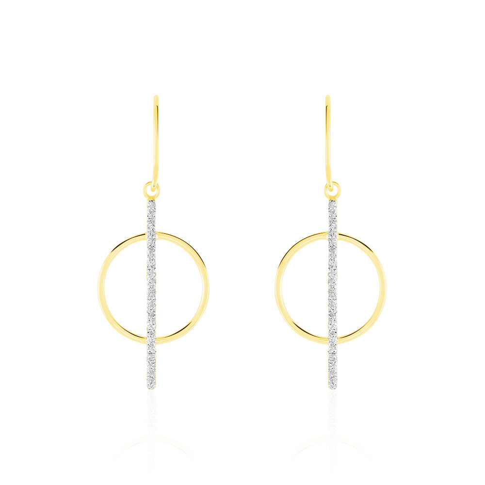 Boucles D'oreilles Pendantes Philberta Or Jaune - Pendantes Femme | Marc Orian