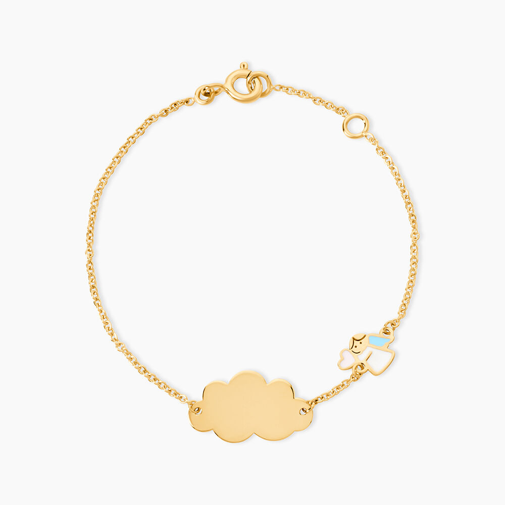 Bracelet Identit&eacute; Gaspardine Maille For&ccedil;at Or Jaune - Gourmettes Enfant | Marc Orian
