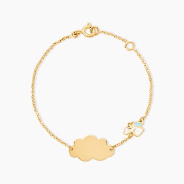 Bracelet Identit&eacute; Gaspardine Maille For&ccedil;at Or Jaune