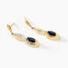 Boucles D'oreilles Pendantes Ondulations Or Jaune Saphir Diamant - Pendantes Femme | Marc Orian
