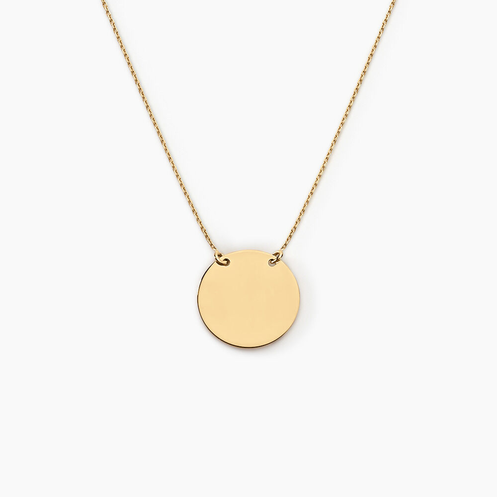 Collier Helenia Pastille Gravable Or Jaune - Bijoux personnalisés Enfant | Marc Orian