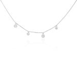 Boucles D'oreilles Puces Vao Argent Blanc - Colliers fantaisie Femme | Marc Orian